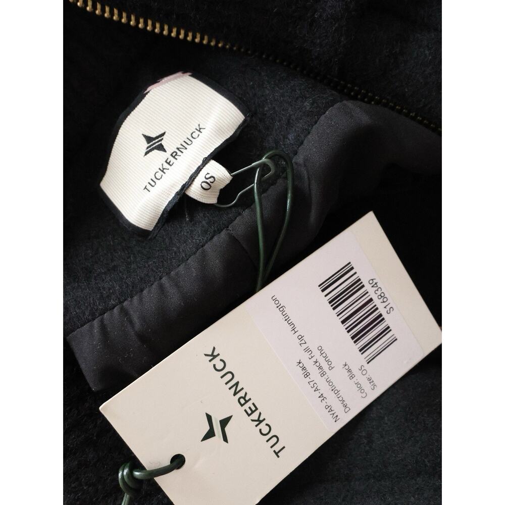 TUCKERNUCK Black Full Zip Huntington Poncho OS - Picture 11 of 16